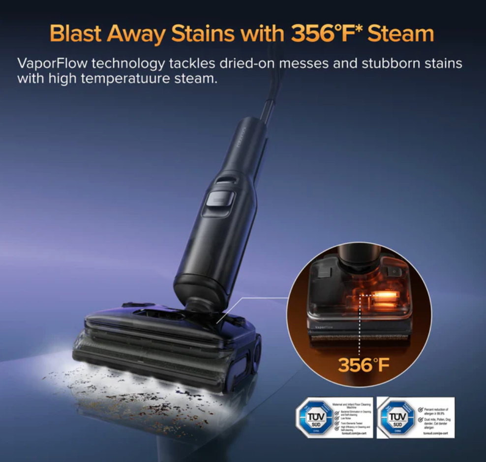 Roborock F25 Ultra Wet & Dry Vacuum with Steam and High Temperature Cleaning