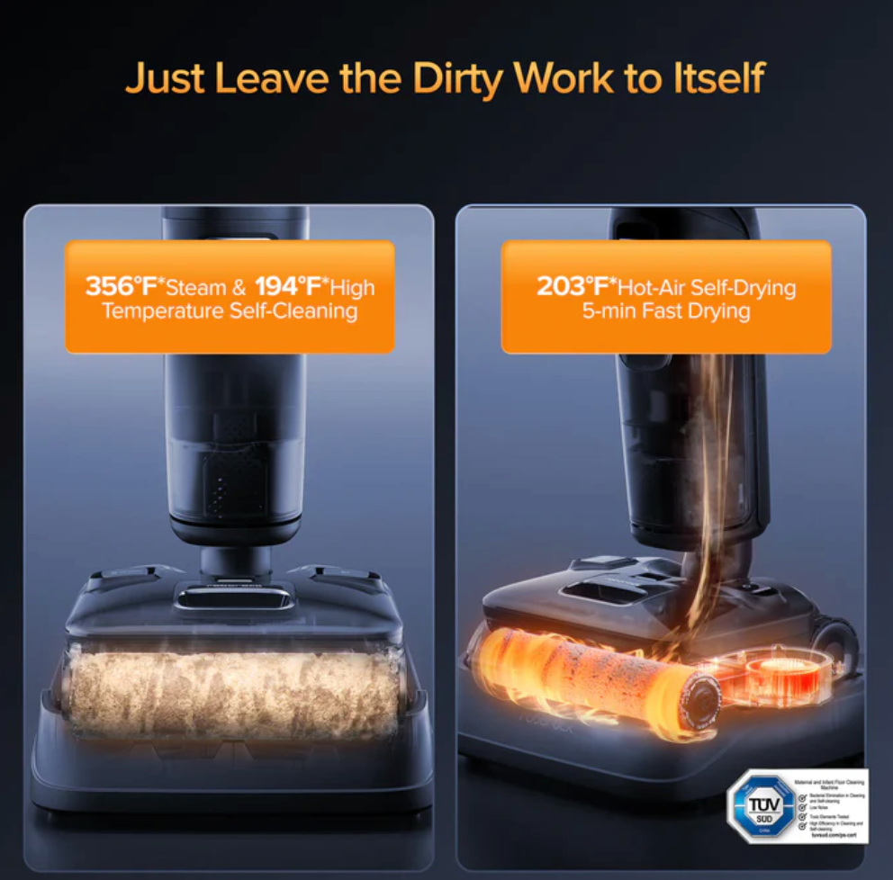 Roborock F25 Ultra Wet & Dry Vacuum with Steam and High Temperature Cleaning